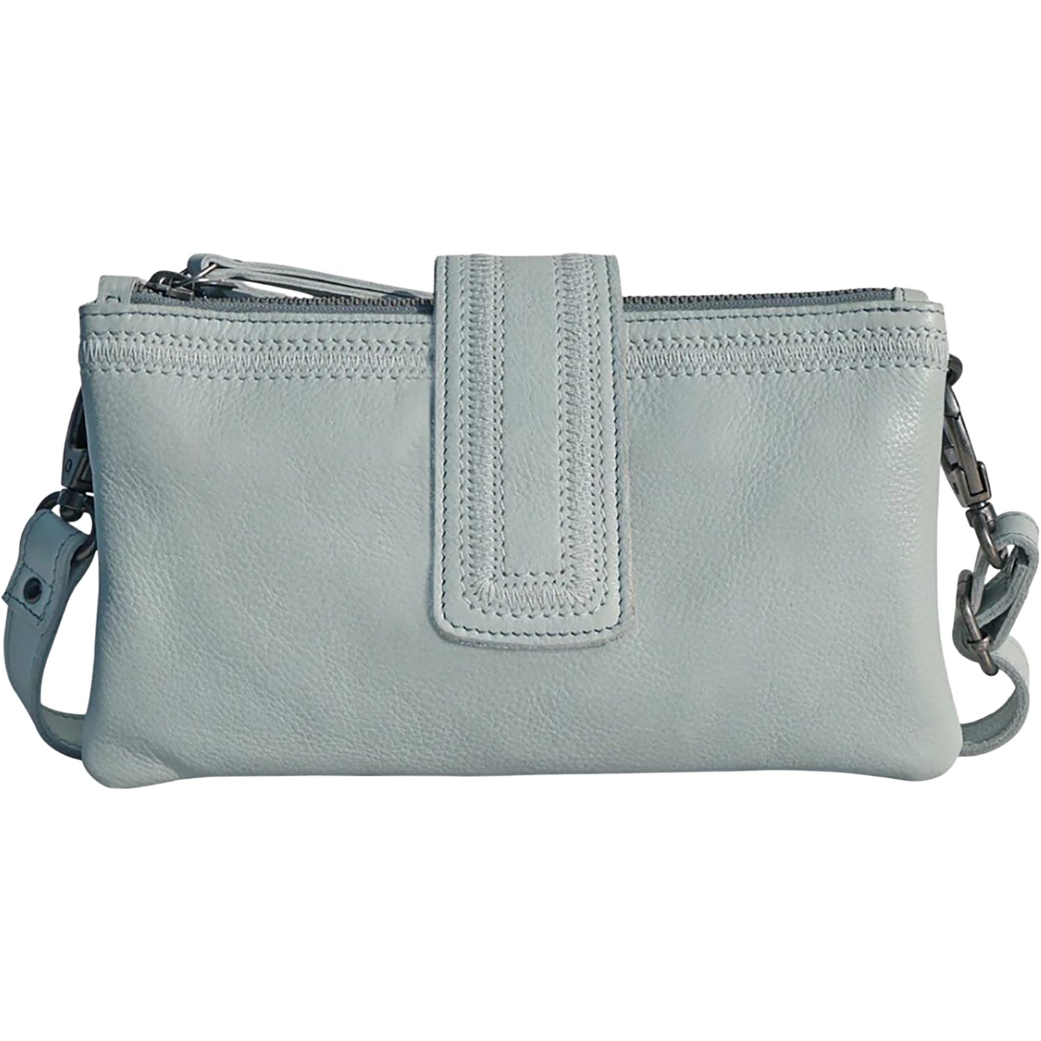 Womens Latico Latico Malta Crossbody/Clutch Handbag Sky Blue Leather Sky Blue Leather