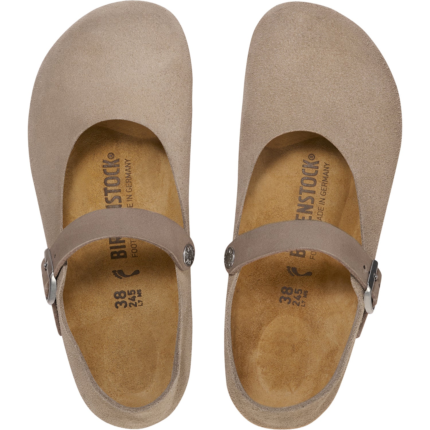 Womens Birkenstock Women's Birkenstock Mantova Taupe Suede Taupe Suede
