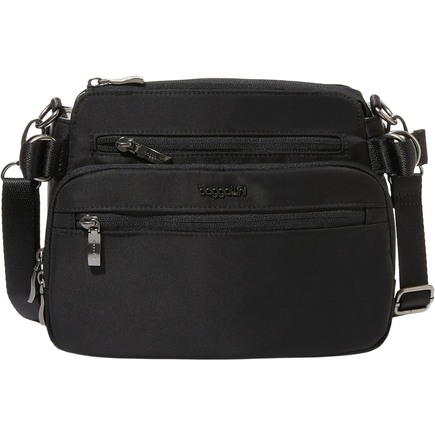 Womens Baggallini Baggallini Marais Crossbody Handbag Black Twill Black Twill