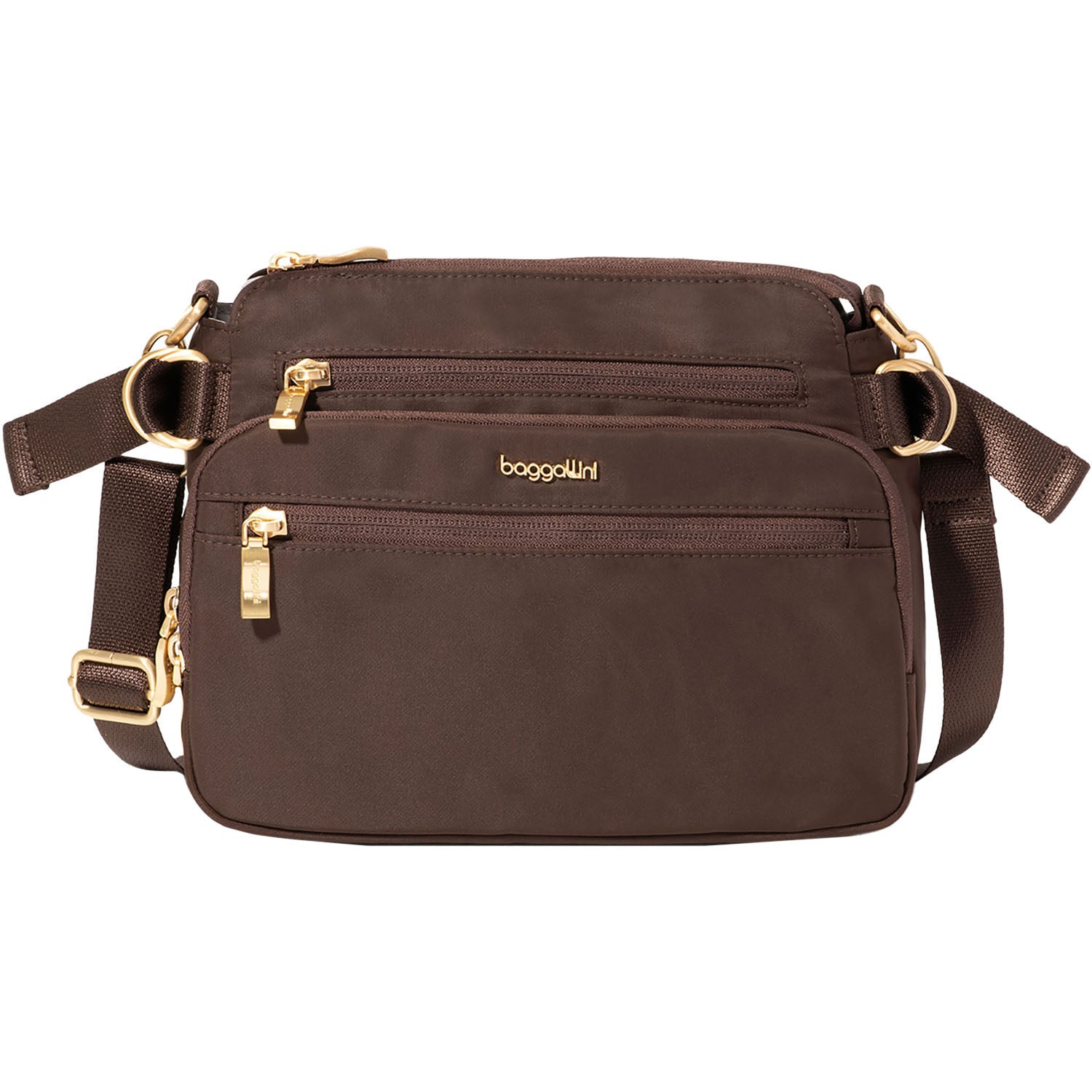 Womens Baggallini Baggallini Marais Crossbody Ganache Twill Ganache Twill