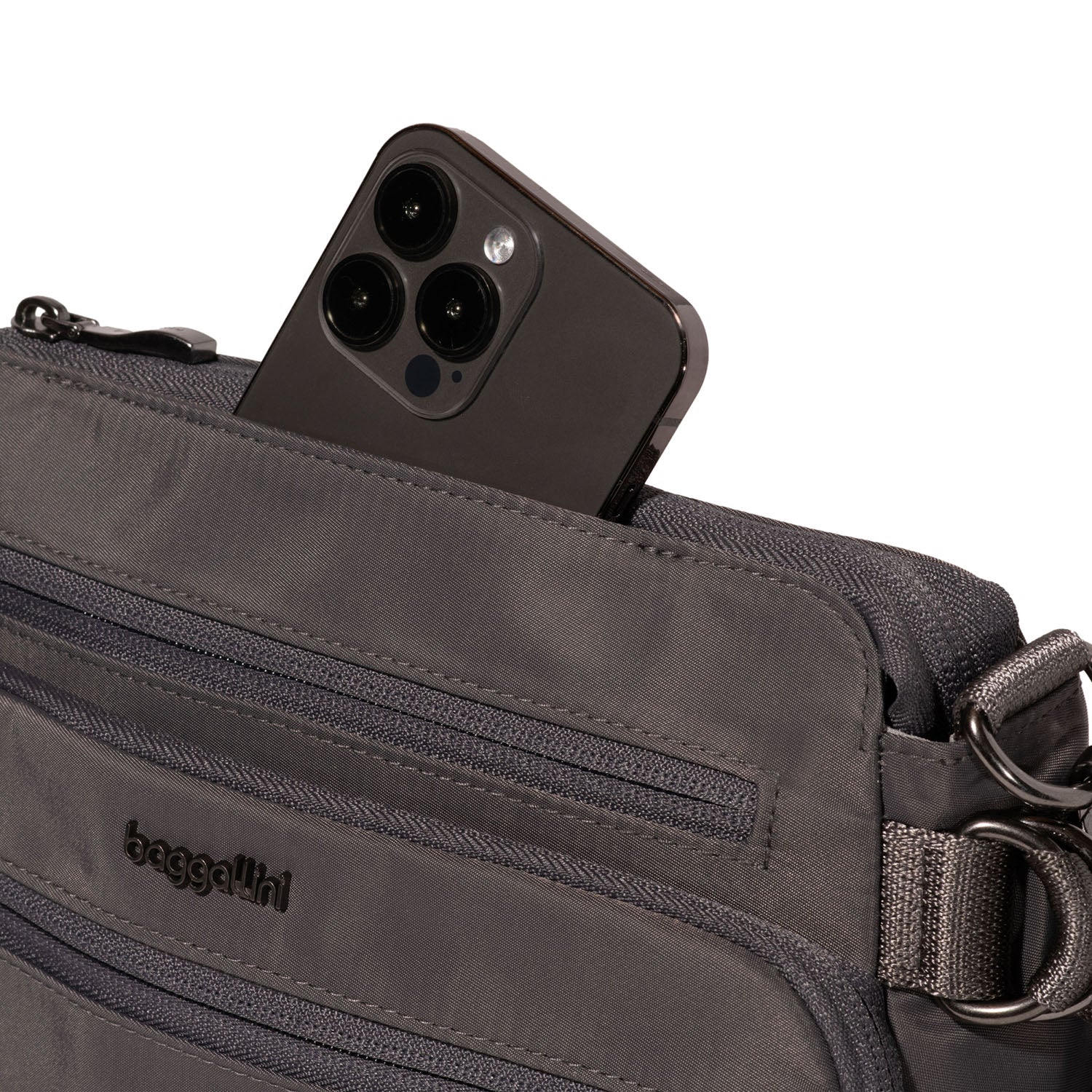 Womens Baggallini Baggallini Marais Crossbody Smoke Twill Smoke Twill