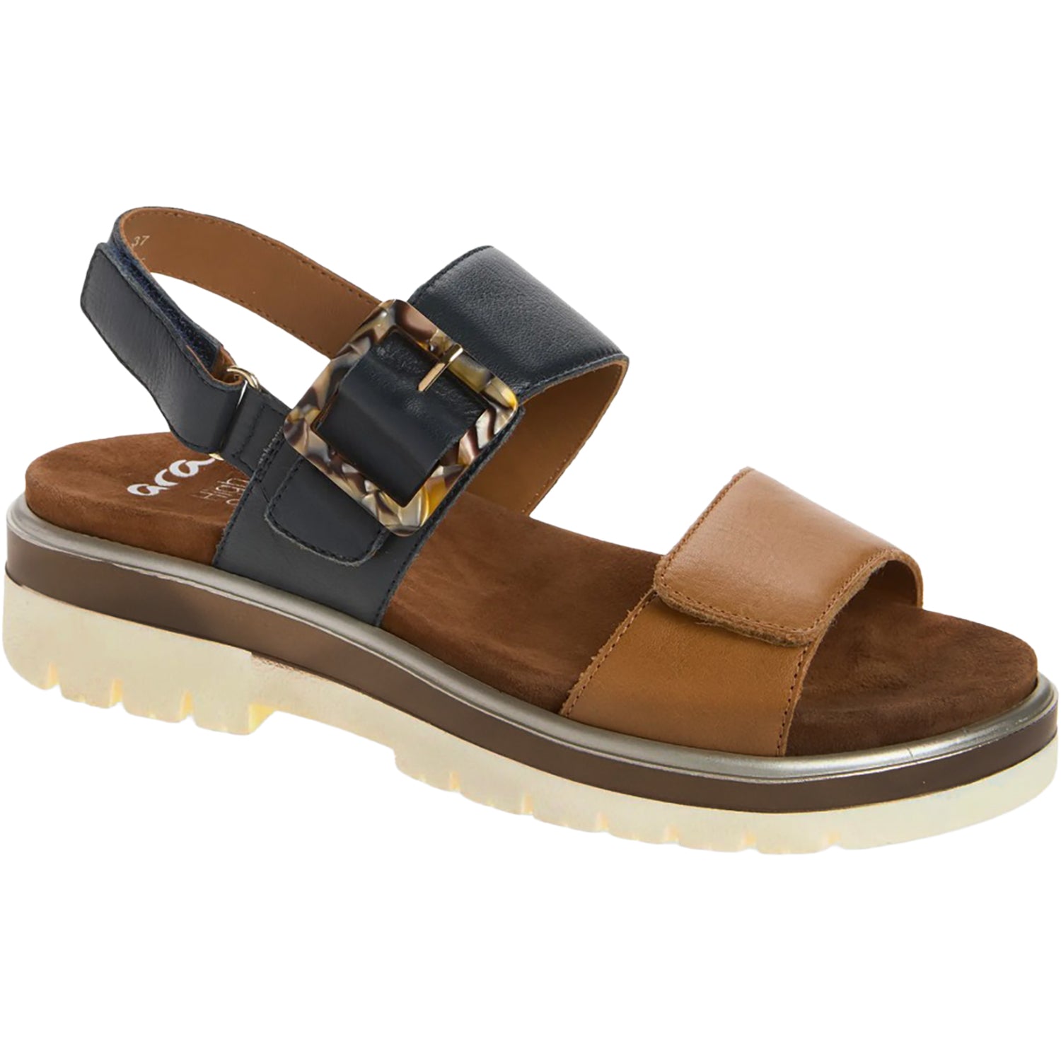 Womens Ara shoes Ara Marbella Women's Sandals Caramel/Navy Calf Leather Caramel/Navy Calf Leather