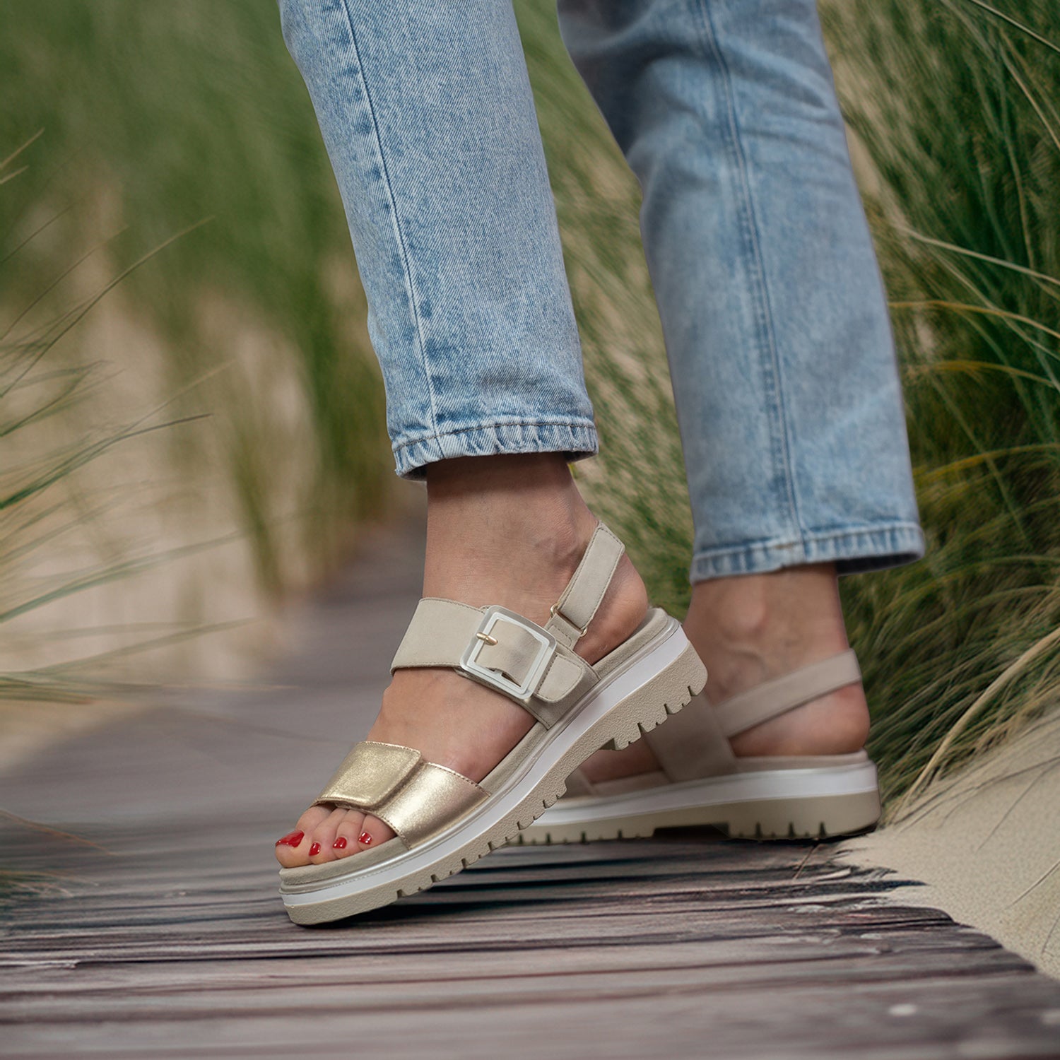 Womens Ara shoes Ara Marbella Women's Sandals Caramel/Navy Calf Leather Caramel/Navy Calf Leather