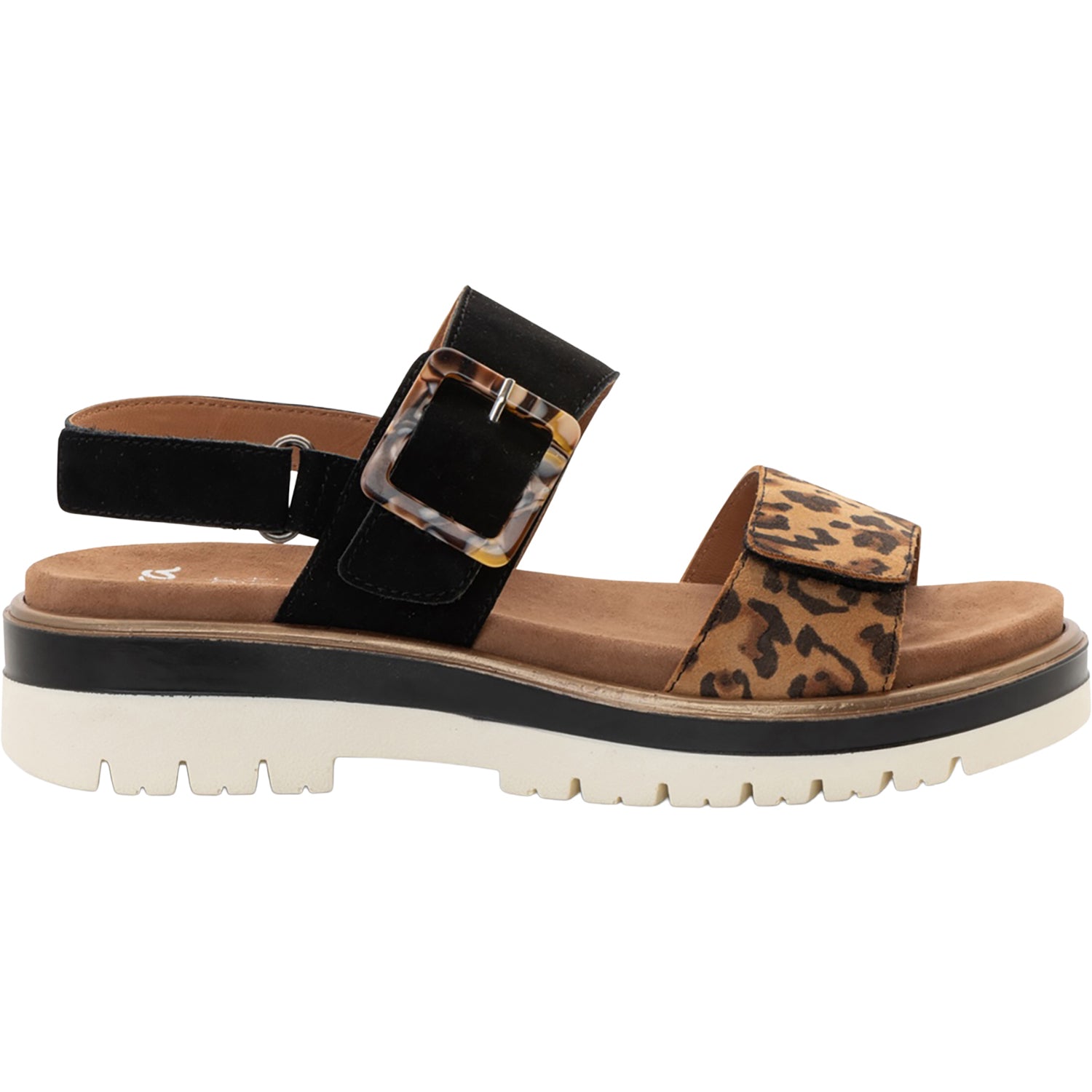 Womens Ara shoes Ara Marbella Women's Sandals Nature Leo Print /Black Kid Suede Nature Leo Print /Black Kid Suede