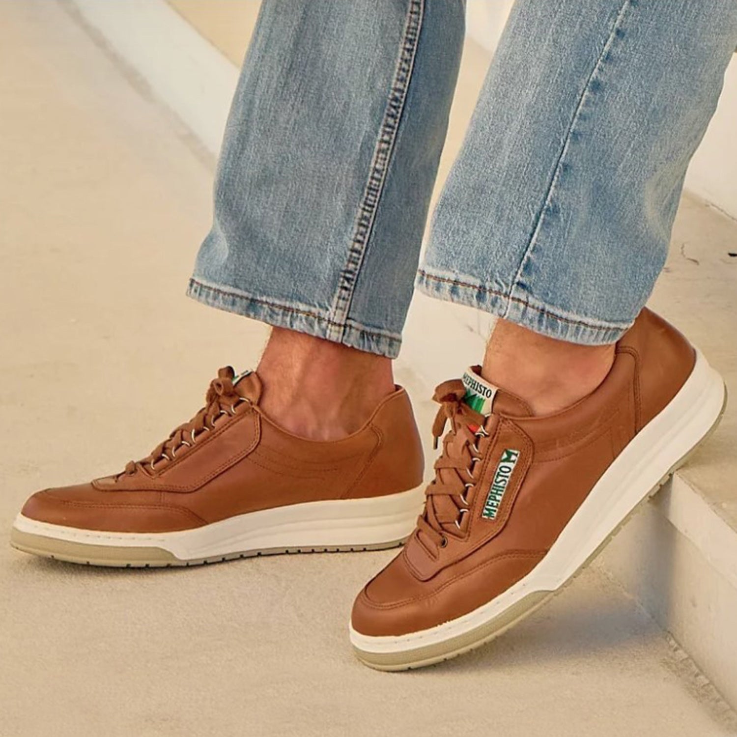 Mens Mephisto Men's Mephisto Match Hazelnut/White Hazelnut/White