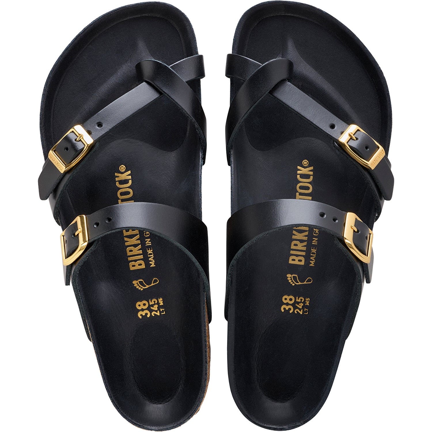 Womens Birkenstock Birkenstock Mayari Amalfi Women's Sandals Black Leather Black Leather