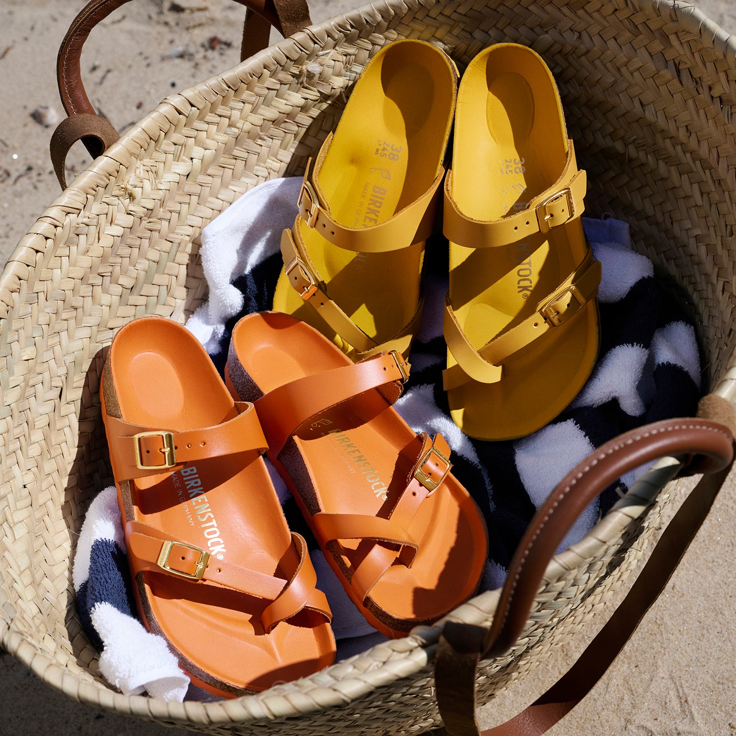 Womens Birkenstock Birkenstock Mayari Amalfi Women's Sandals Ochre Leather Ochre Leather