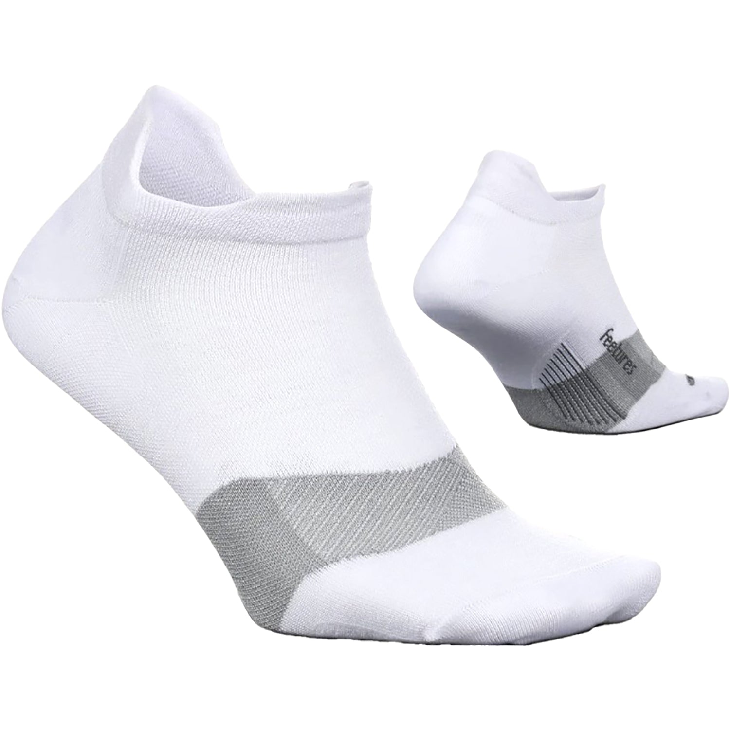 Unisex Feetures Feetures Merino 10 Cushion No Show Tab Unisex Socks White White