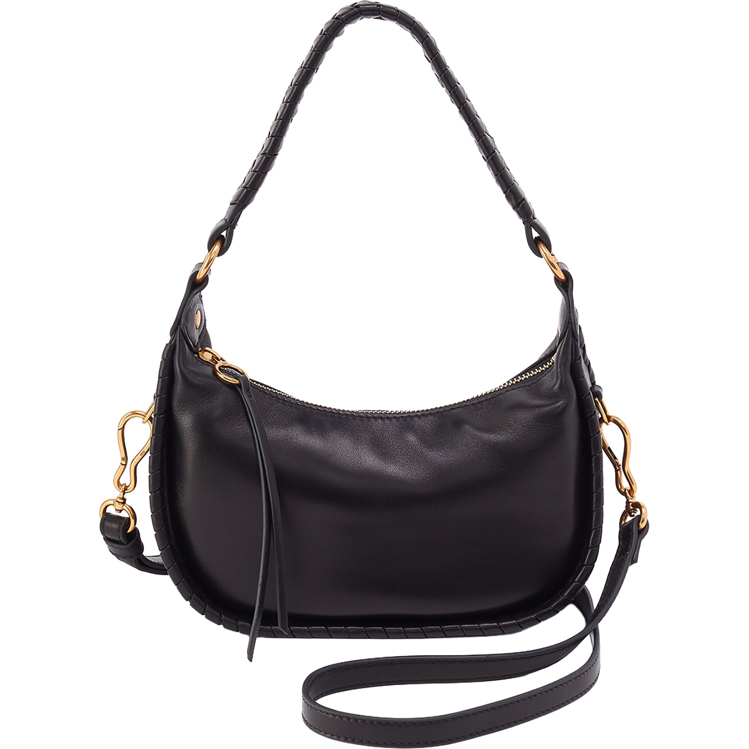 Womens Hobo Hobo Mia Crescent Small Hobo Handbag Black Black