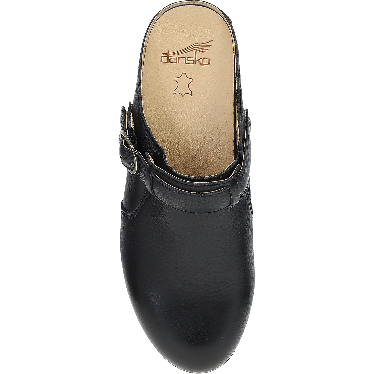 Womens Dansko Dansko Millie Women's Open Back Clogs Black Black Waxy Milled