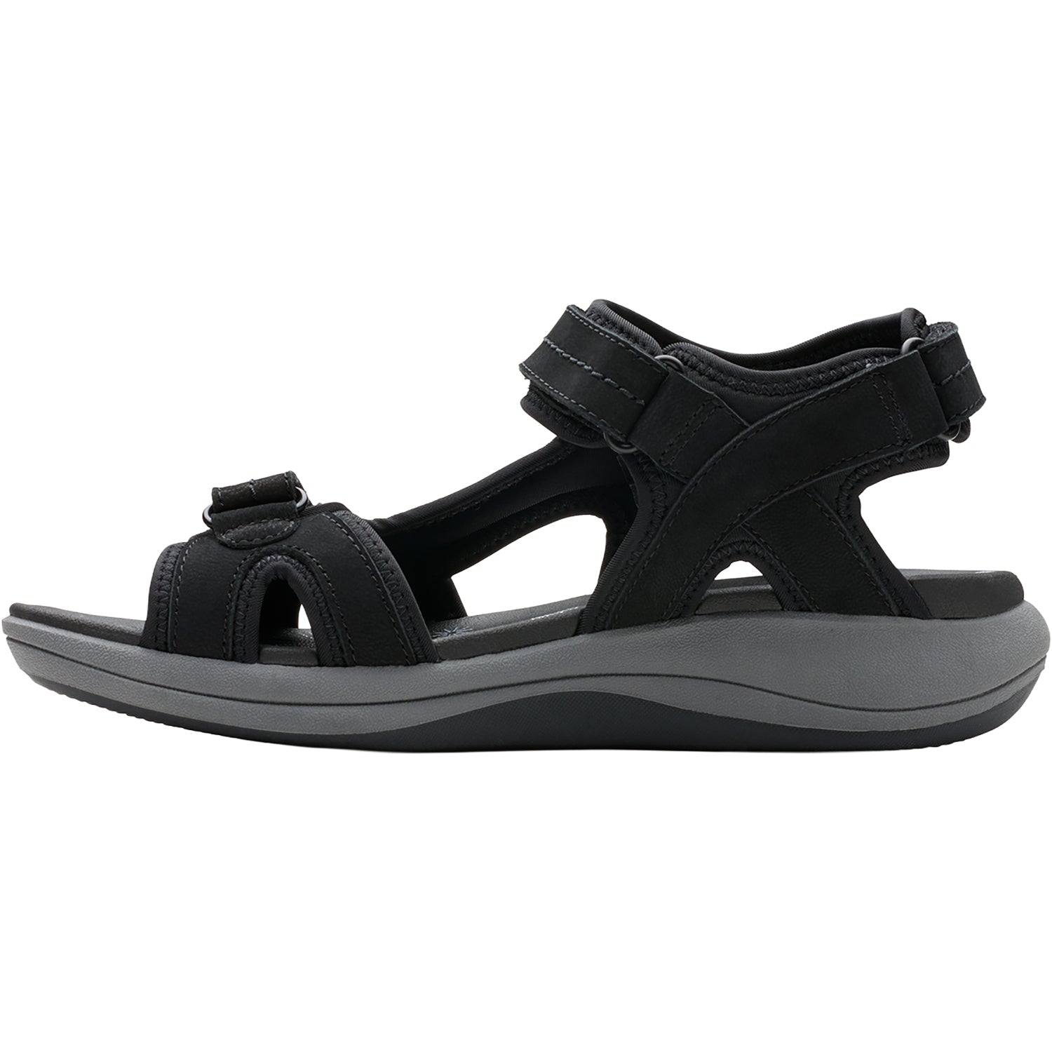 Womens Clarks Clarks Mira Free Women's Outdoor Sandals Black Nubuck Black Nubuck