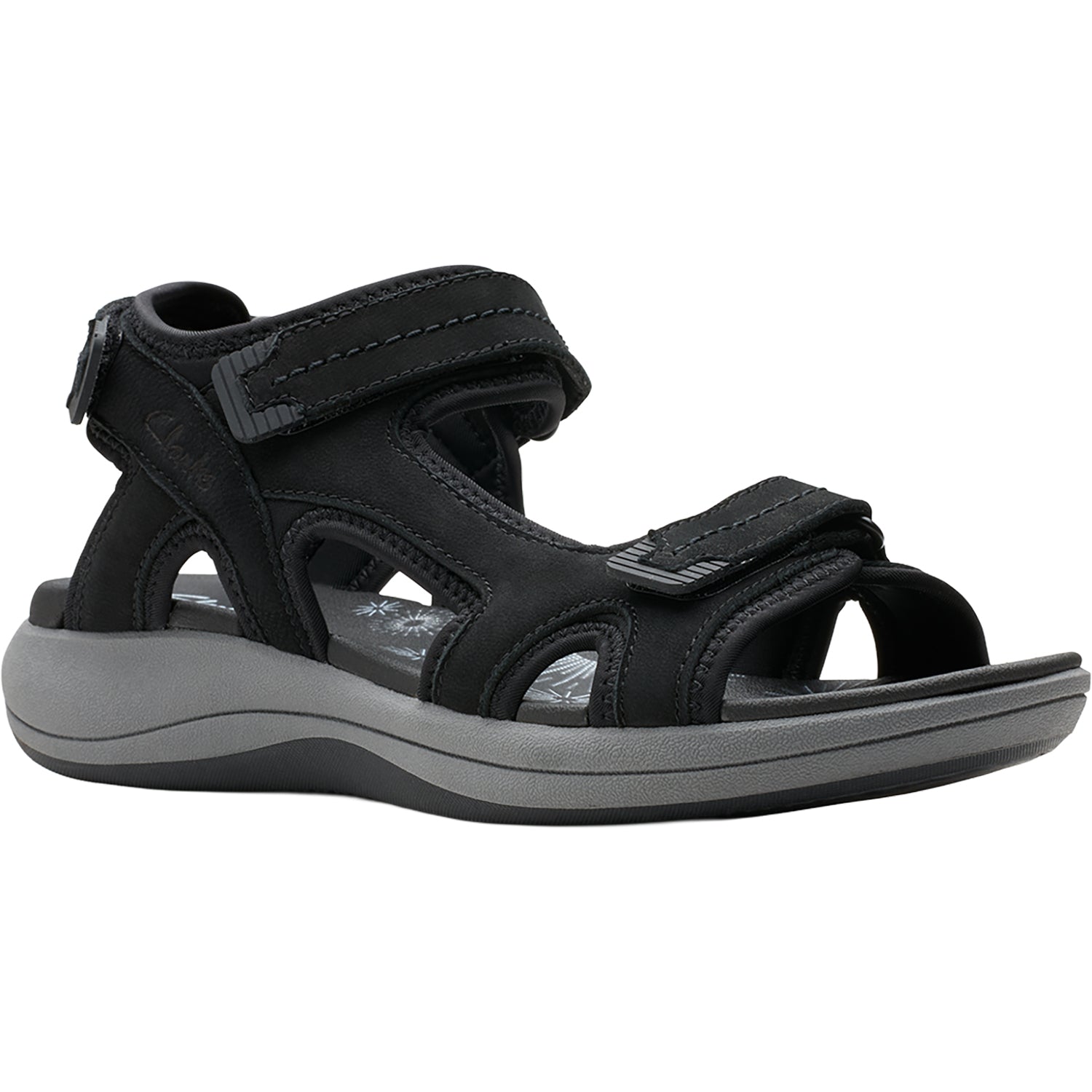 Womens Clarks Clarks Mira Free Women's Outdoor Sandals Black Nubuck Black Nubuck
