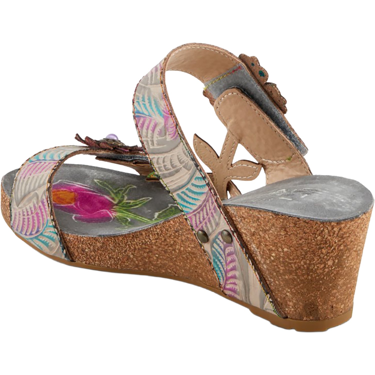 Womens L'artiste by spring step L'Artiste by Spring Step Moai Women's Sandals Grey Multi Grey Multi