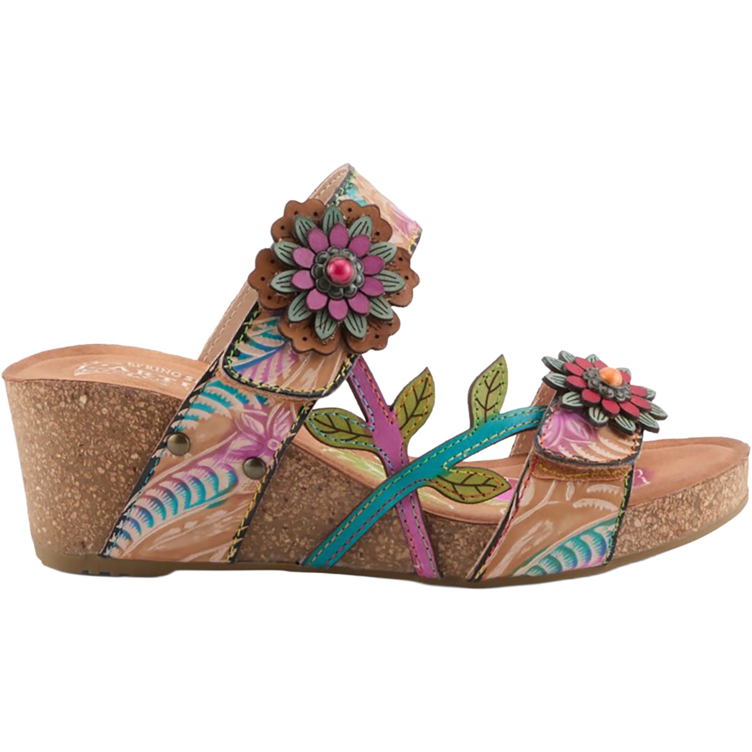 Womens L'artiste by spring step L'Artiste by Spring Step Moai Women's Sandals Tan Multi Tan Multi