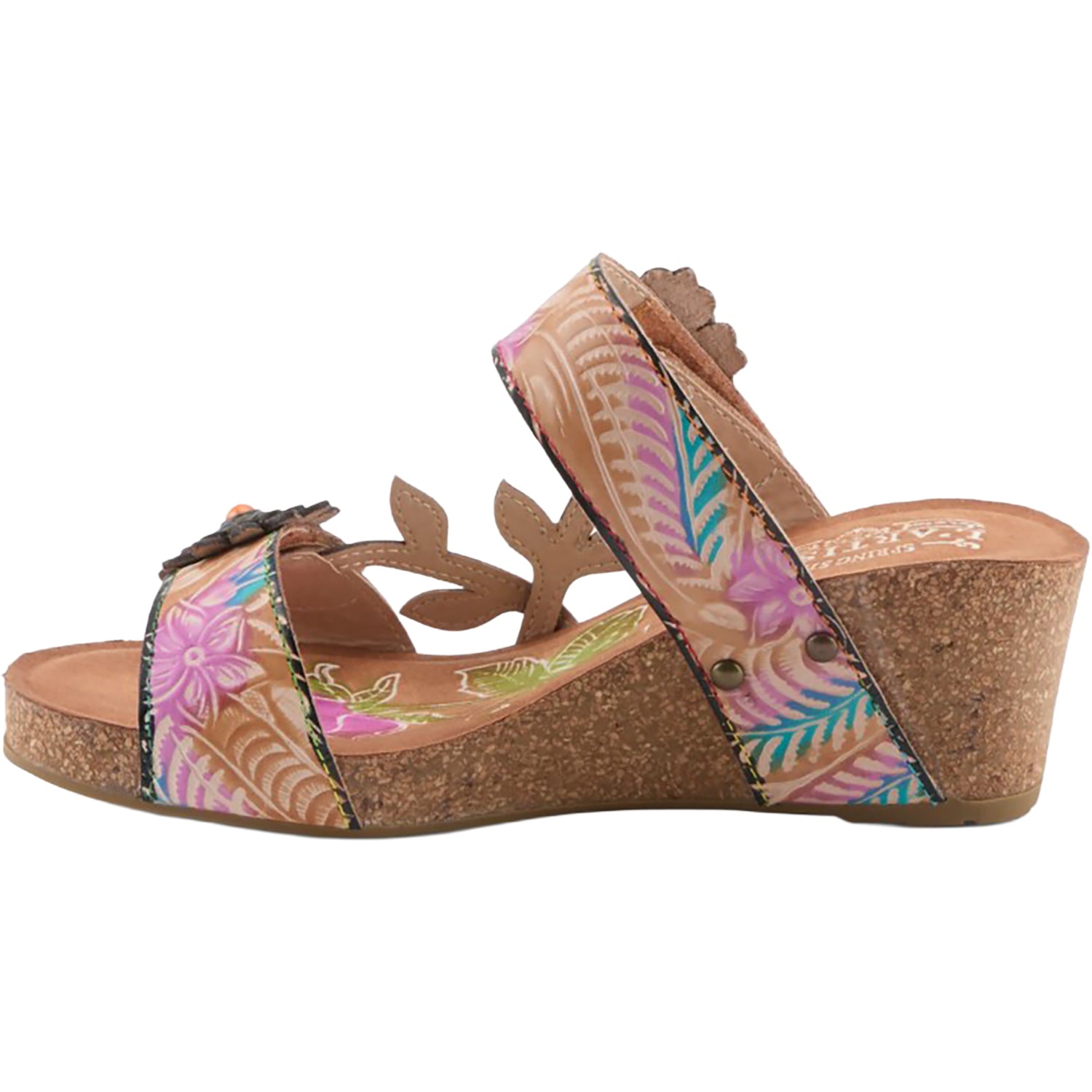 Womens L'artiste by spring step L'Artiste by Spring Step Moai Women's Sandals Tan Multi Tan Multi