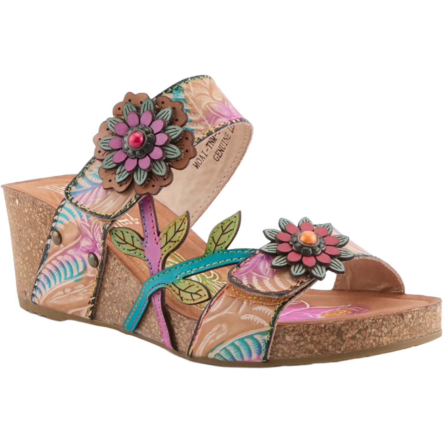 Womens L'artiste by spring step L'Artiste by Spring Step Moai Women's Sandals Tan Multi Tan Multi