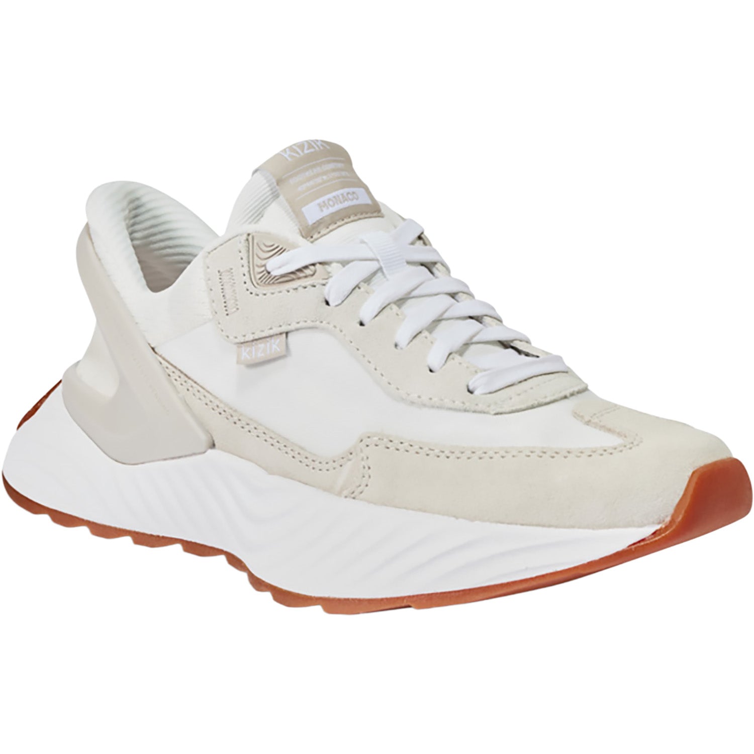 Womens Kizik KIZIK Monaco Women's Athletic Shoes White/Moonbeam White/Moonbeam