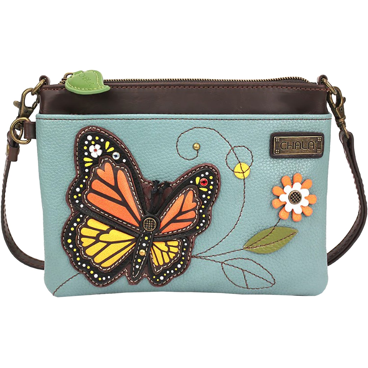 Chala Chala Monarch Butterfly Mini Crossbody Handbag Blue Blue