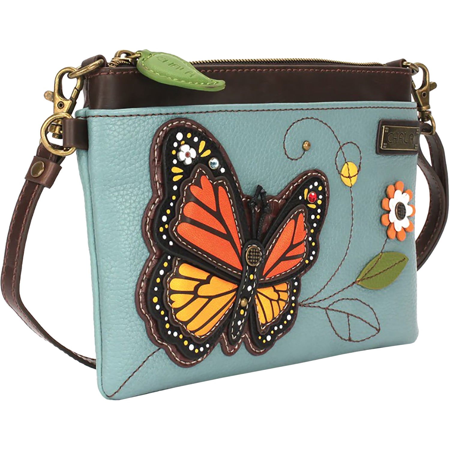 Chala Chala Monarch Butterfly Mini Crossbody Handbag Blue Blue