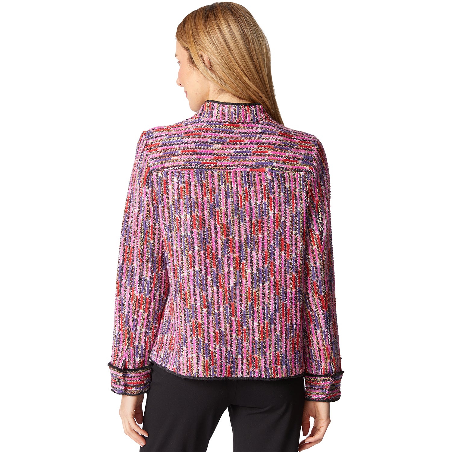 Womens Habitat Habitat Mosaic Knit Fringe Jacket Women's Outerwear Multi Multi