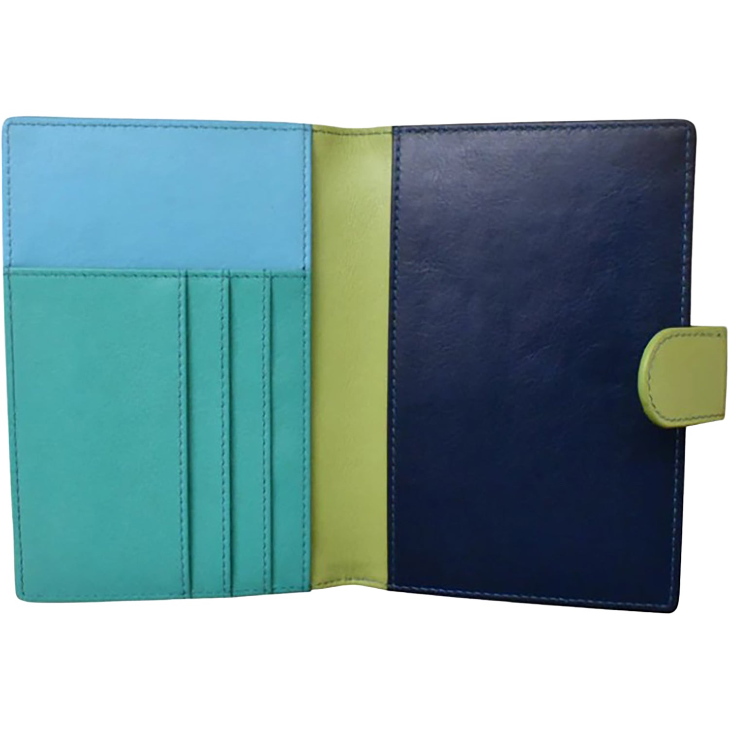 Womens Ili new york ili New York Multi Color Passport Wallet Serenity Multi Leather Serenity Multi