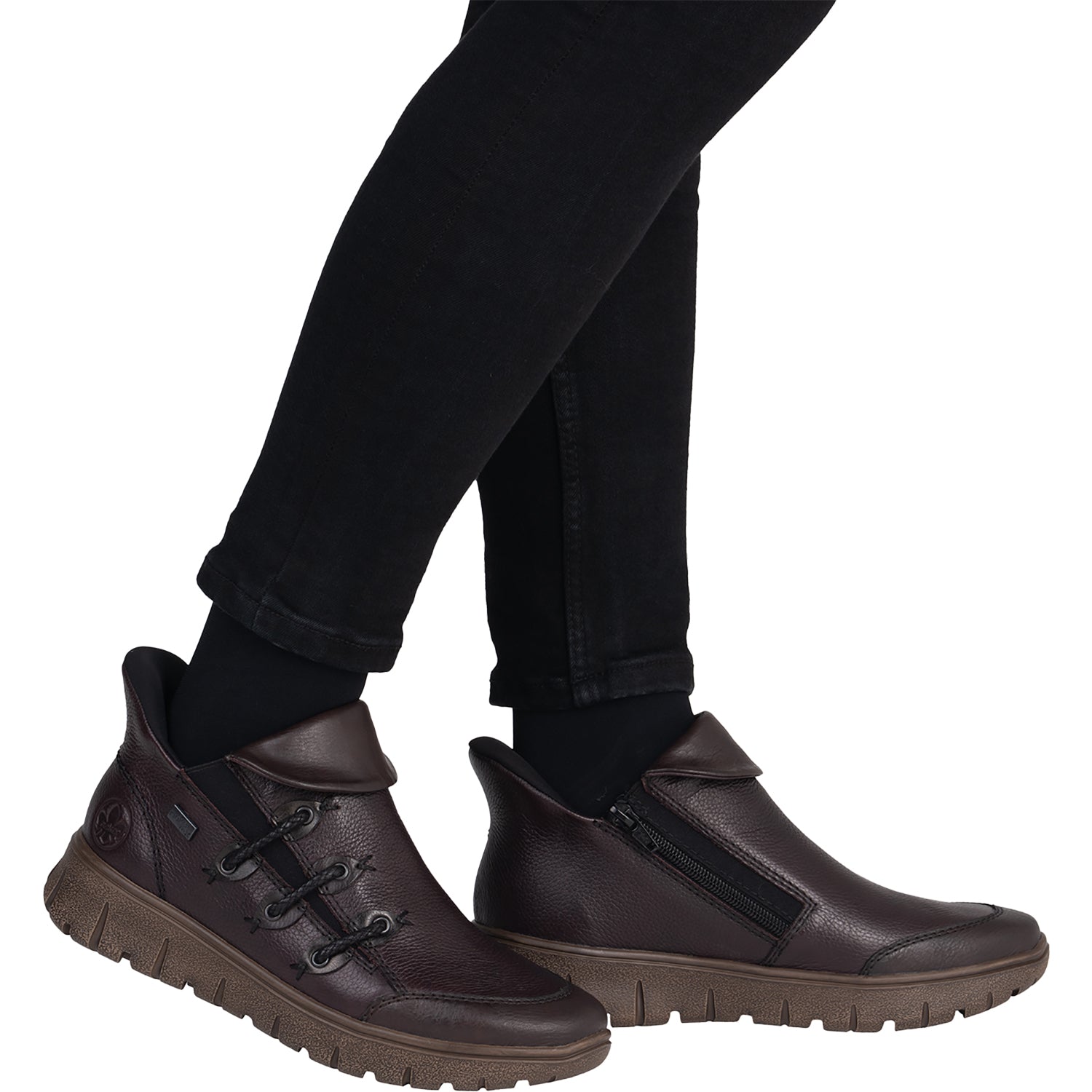 Womens Rieker Rieker N1353-35 Women's Boots Havanna/Cerise/Antik Leather Havanna/Cerise/Antik Leather