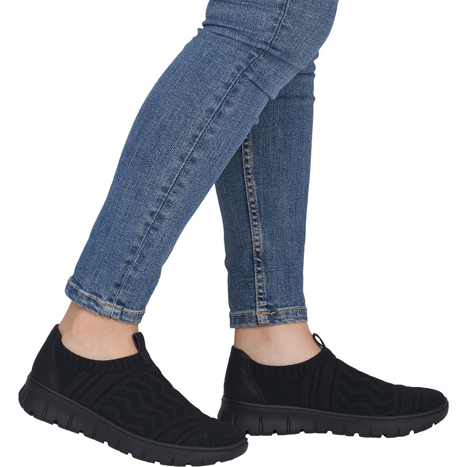 Womens Rieker Rieker N1354-00 Women's Casual Slip-Ons Schwarz/Schwarz Schwarz/Schwarz
