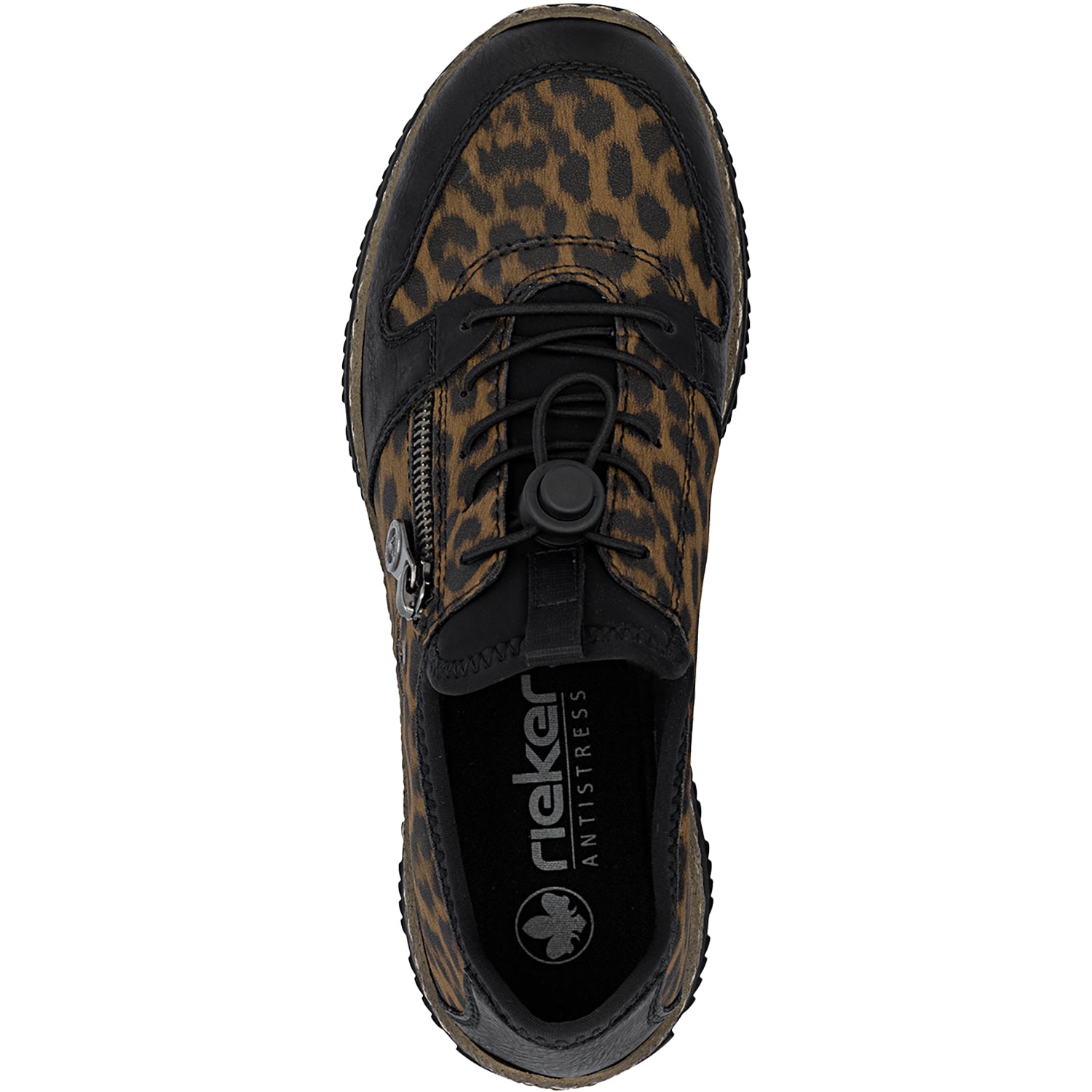 Womens Rieker Rieker N32G0-90 Nikita  Women's Slip Ons Schwarz/Braun/Schwarz Schwarz/Braun/Schwarz
