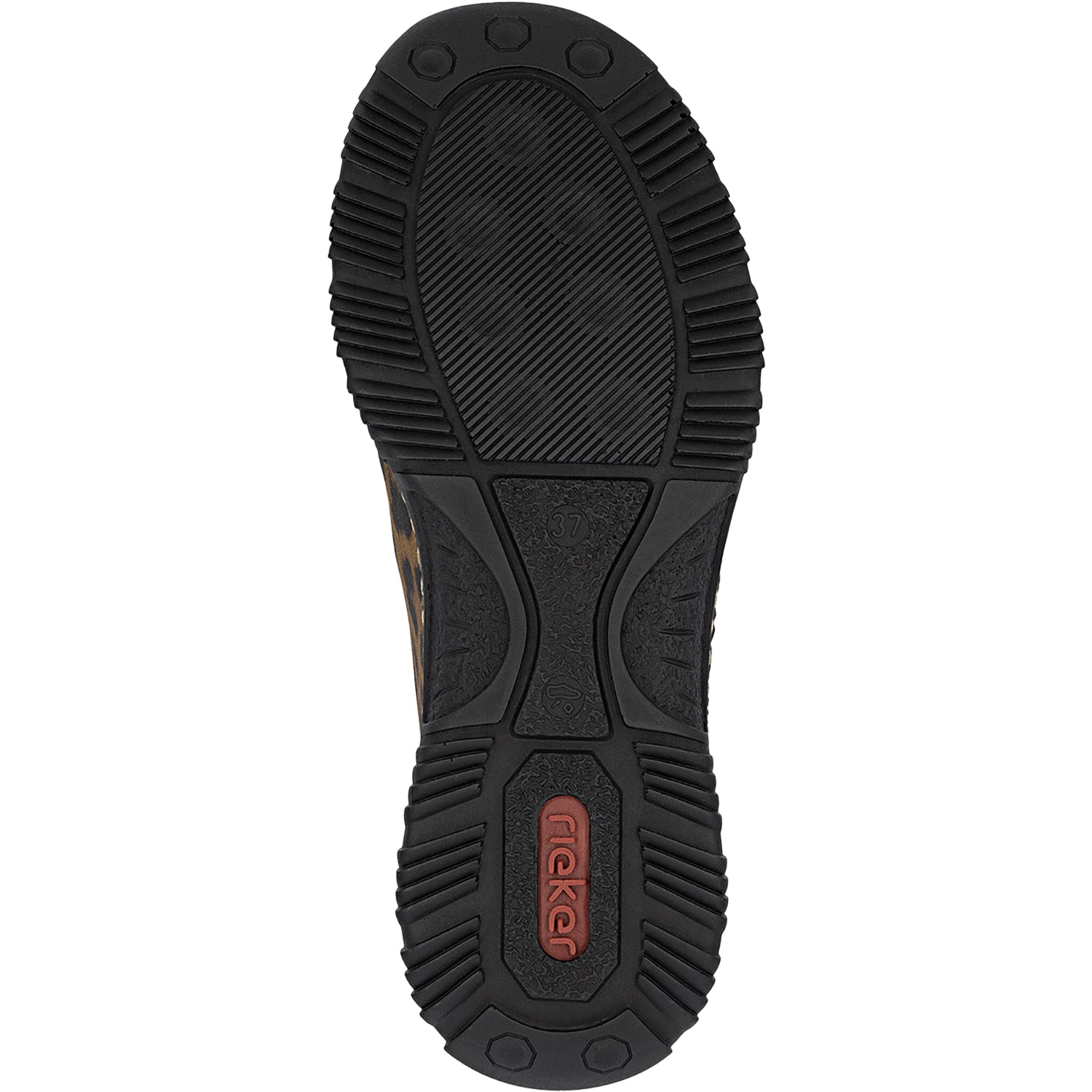 Womens Rieker Rieker N32G0-90 Nikita  Women's Slip Ons Schwarz/Braun/Schwarz Schwarz/Braun/Schwarz