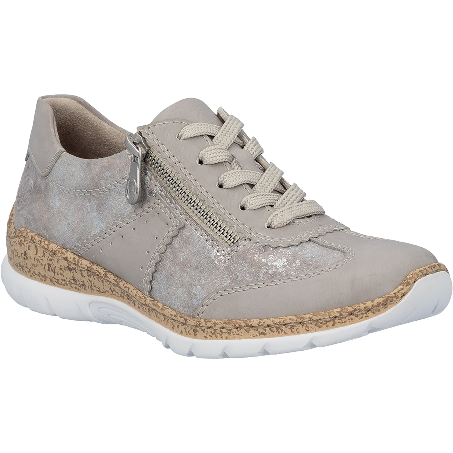 Womens Rieker Rieker N4221-90 Nikita 21 Women's Sneakers Ice/Rose Metallic Ice/Rose Metallic