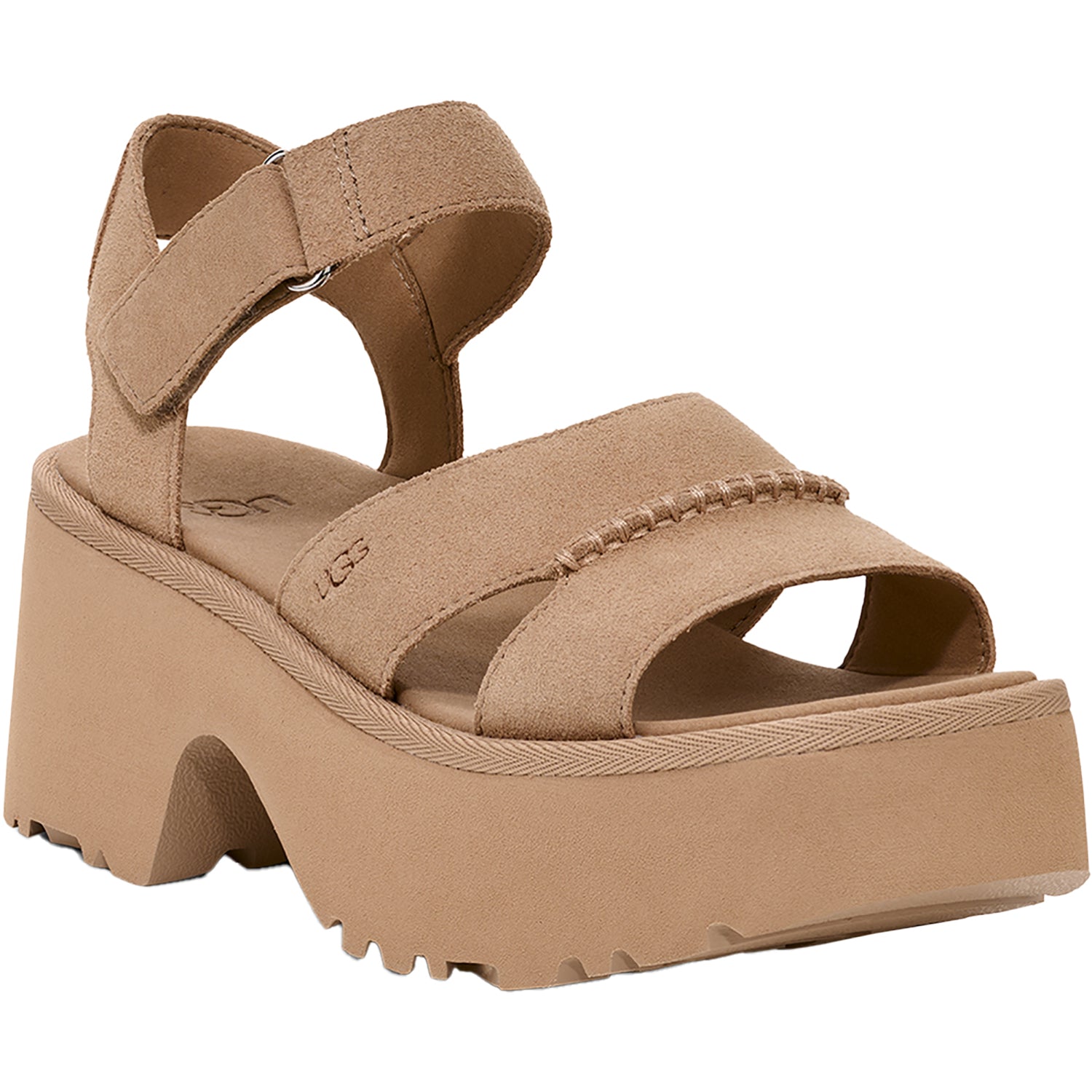 Womens Ugg UGG New Heights Ankle Strap Women's Sandals Mustard Seed Mustard Seed