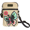 Womens Chala Chala Pink Butterfly Cellphone Crossbody Handbag Ivory Ivory