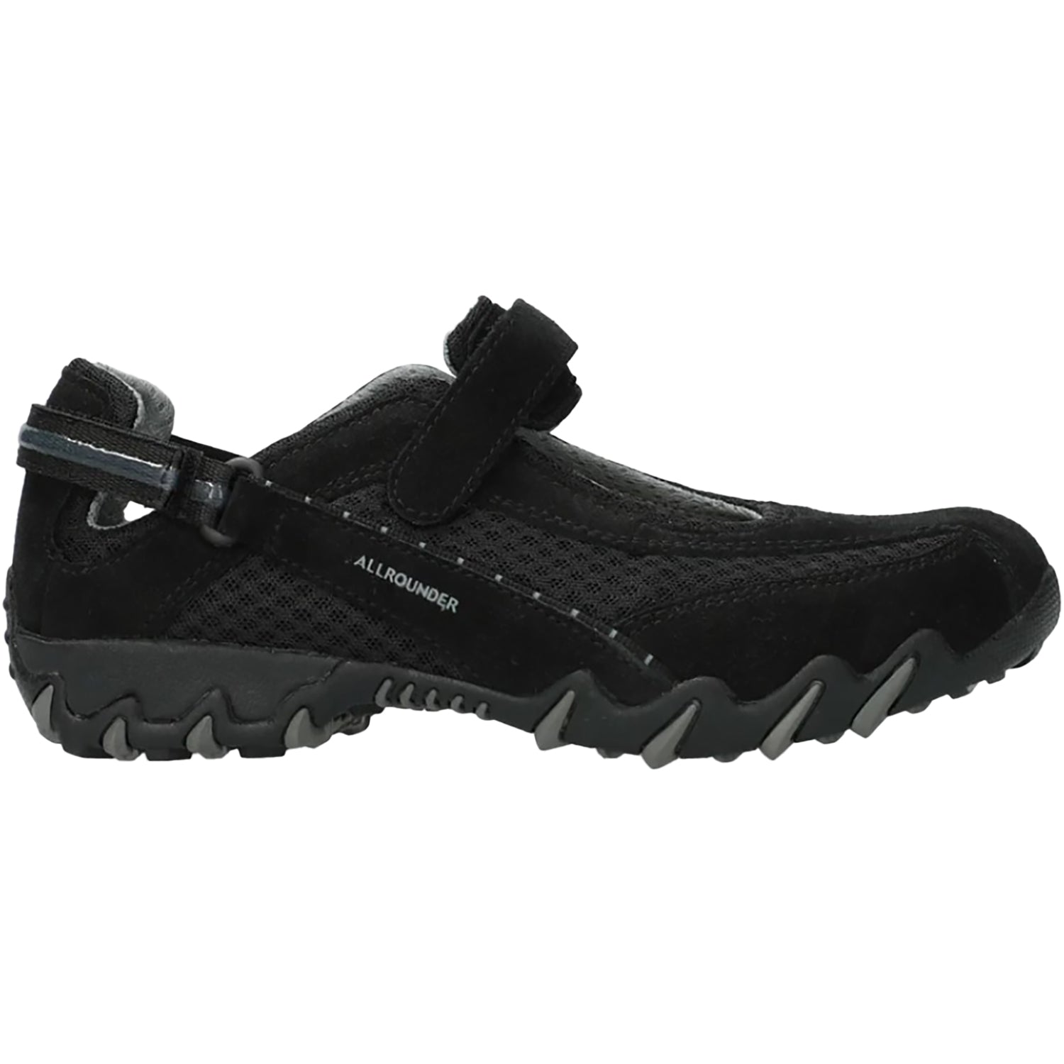 Women's Allrounder by Mephisto Niro Black Suede/Black Mesh