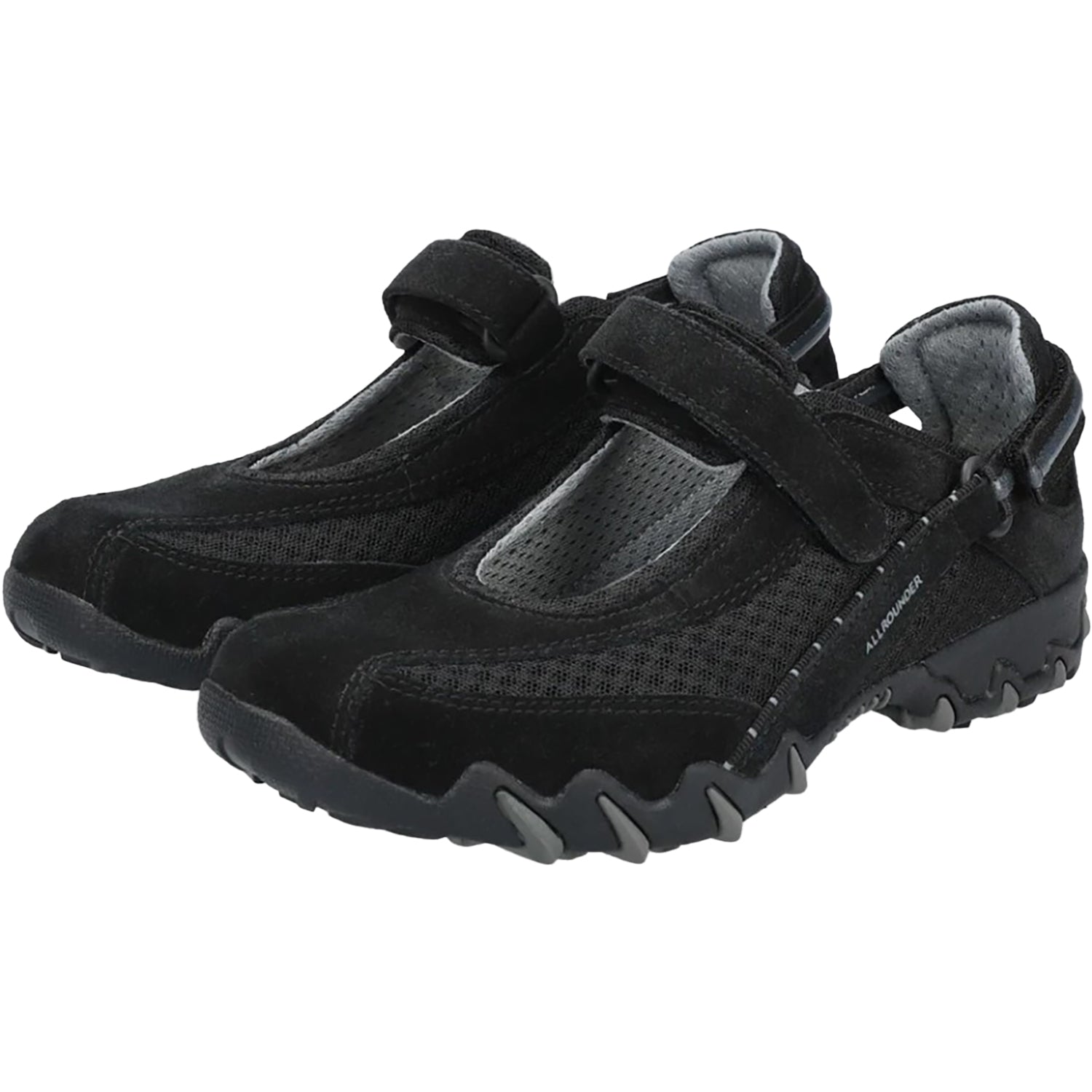 Womens Allrounder by mephisto Allrounder by Mephisto Niro Women's Athletic Shoes Black Suede/Black Mesh Black Suede/Black Mesh