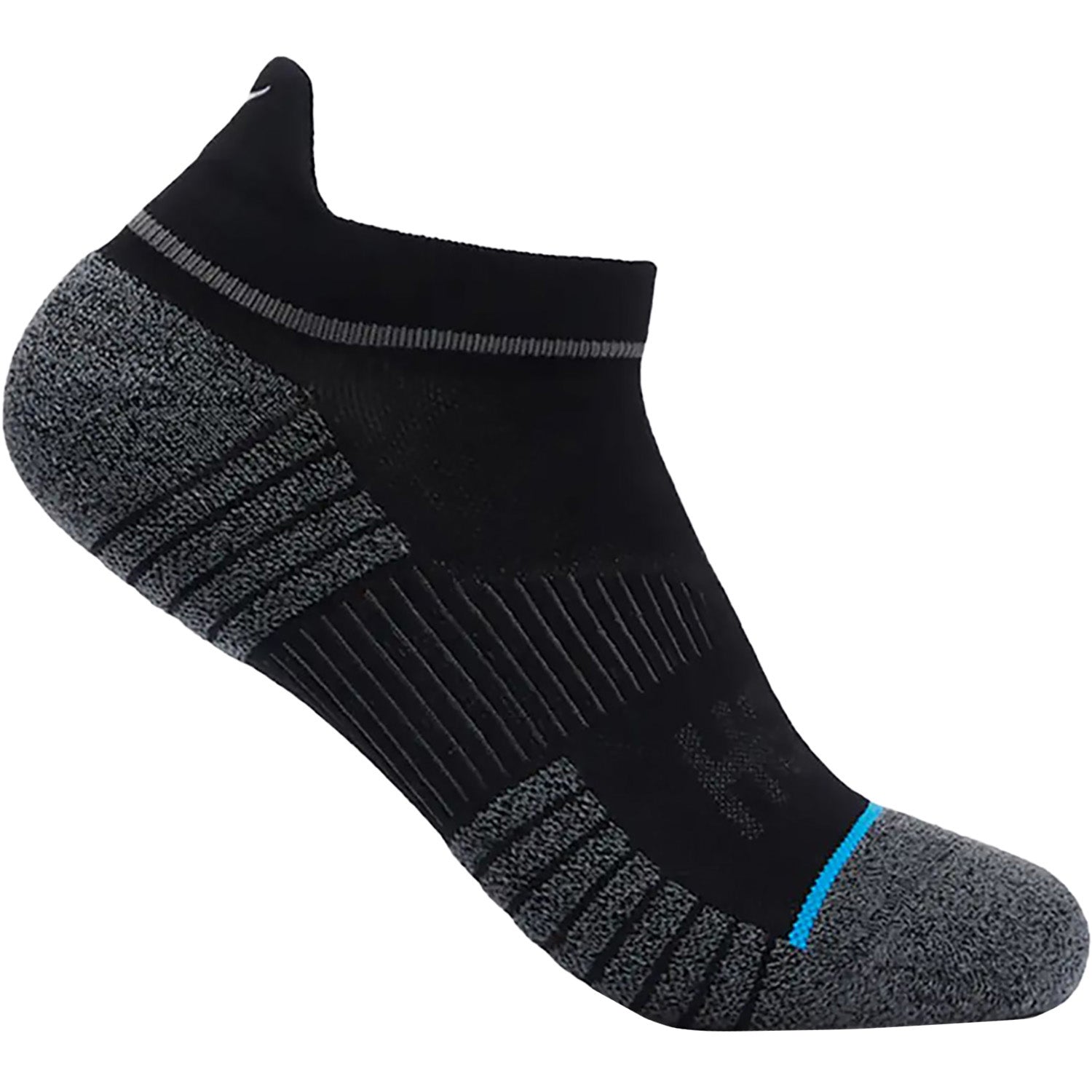 Mens Hoka one one Hoka No-Show Run 3-Pack Men's Socks White/Black/Grey White/Black/Grey
