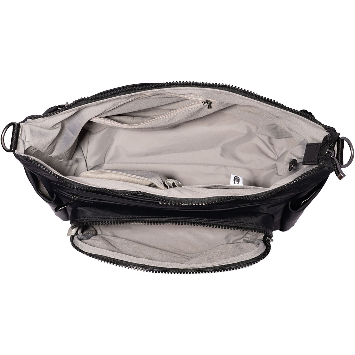 Womens Baggallini Baggallini Nolita Convertible Hobo Handbag Black Twill Black Twill