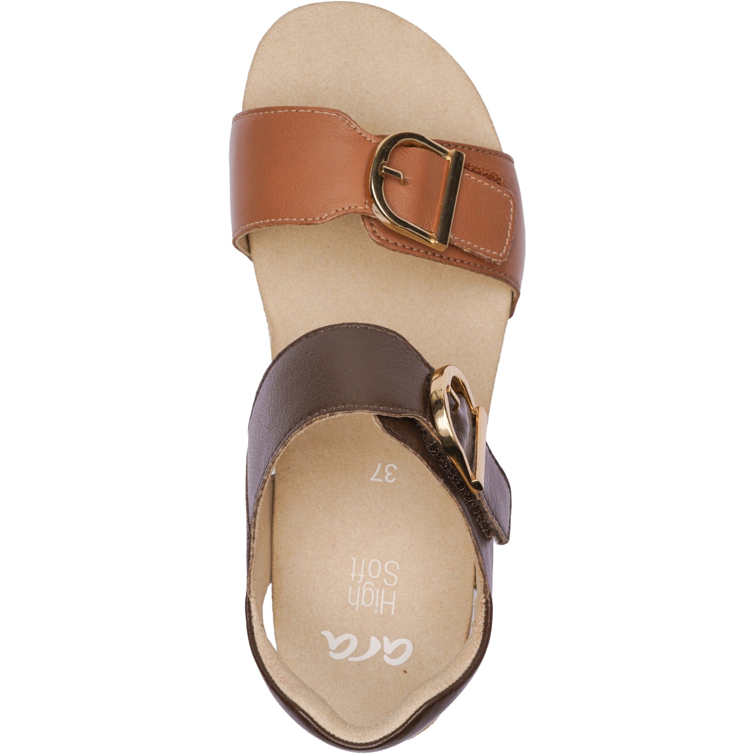 Womens Ara shoes Ara Nova Women's Wedge Sandals Mousse/Mocha Calf Mousse/Mocha Calf