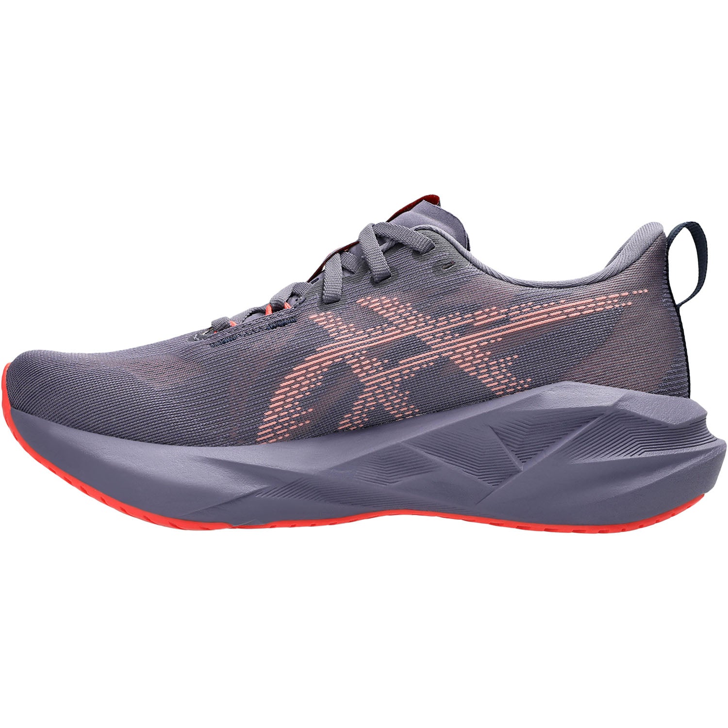 Womens Asics ASICS Novablast 5 (Neutral Support) Women's Athletic Shoes Greyish Purple/Coral Reef Greyish Purple/Coral Reef