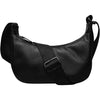 Womens Ili new york ili New York Nylon Strap Round Crossbody Handbag Black Leather Black Leather
