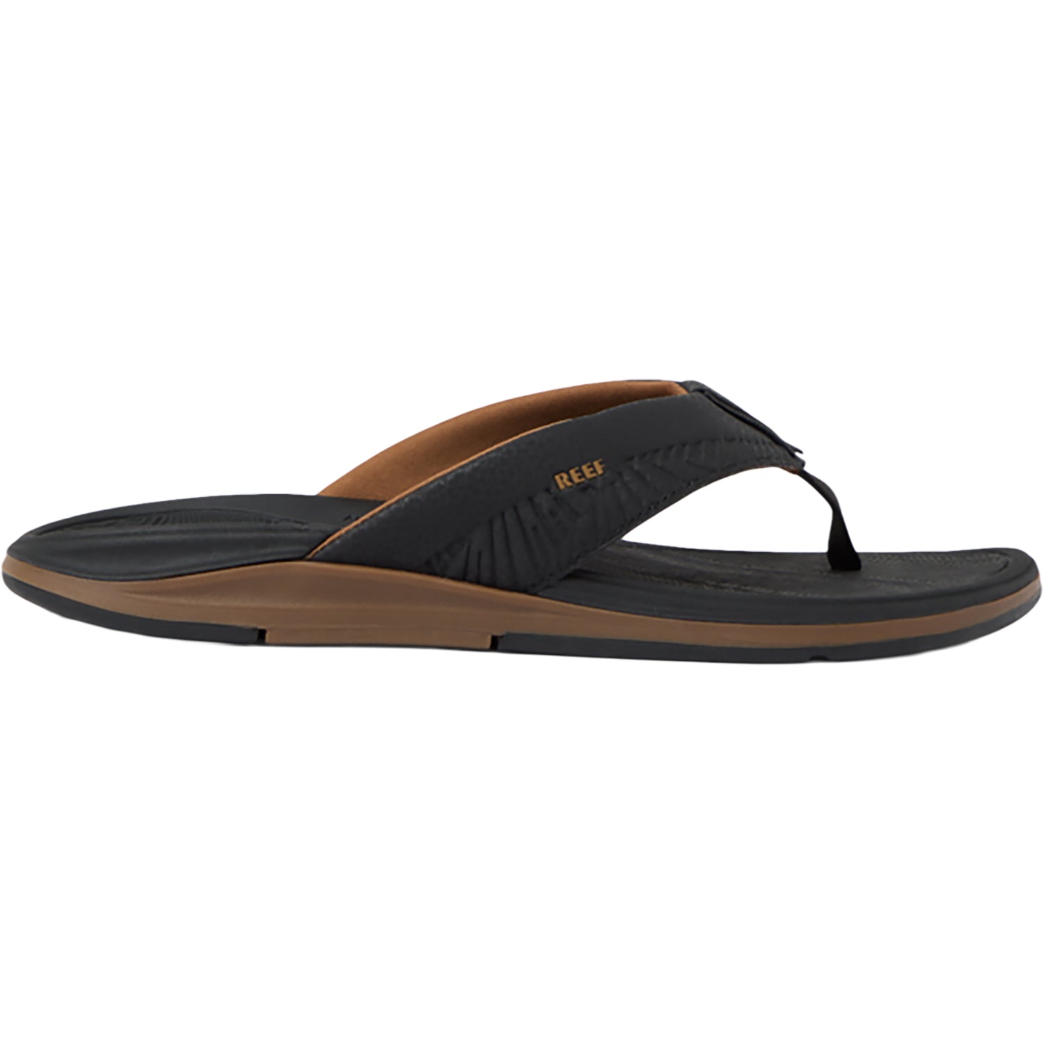 Mens Reef Reef Offshore Men's Sandals Thong Sandals Black/Gum Black/Gum