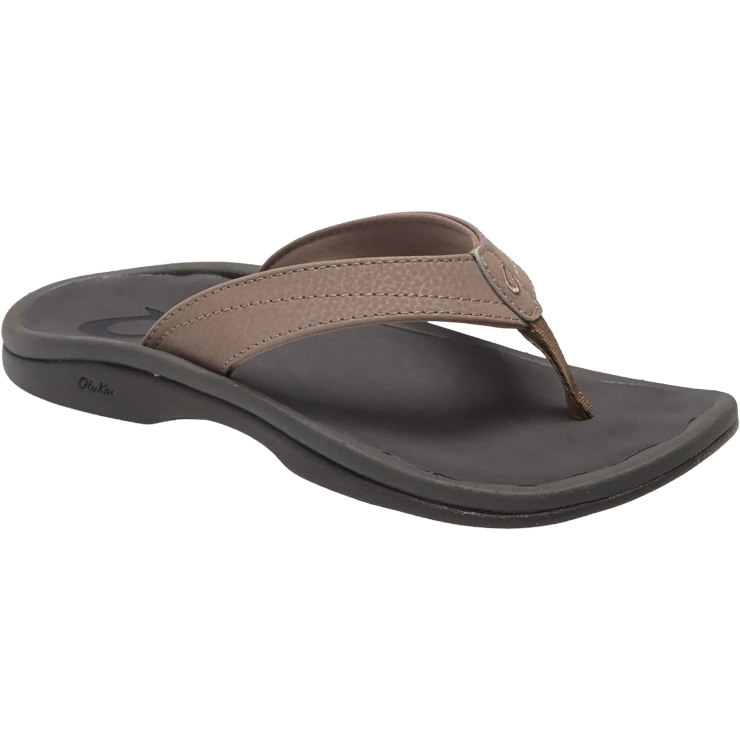 Womens Olukai OluKai Ohana Women's Sandals Thong Sandals Warm Taupe/Black Warm Taupe/Black