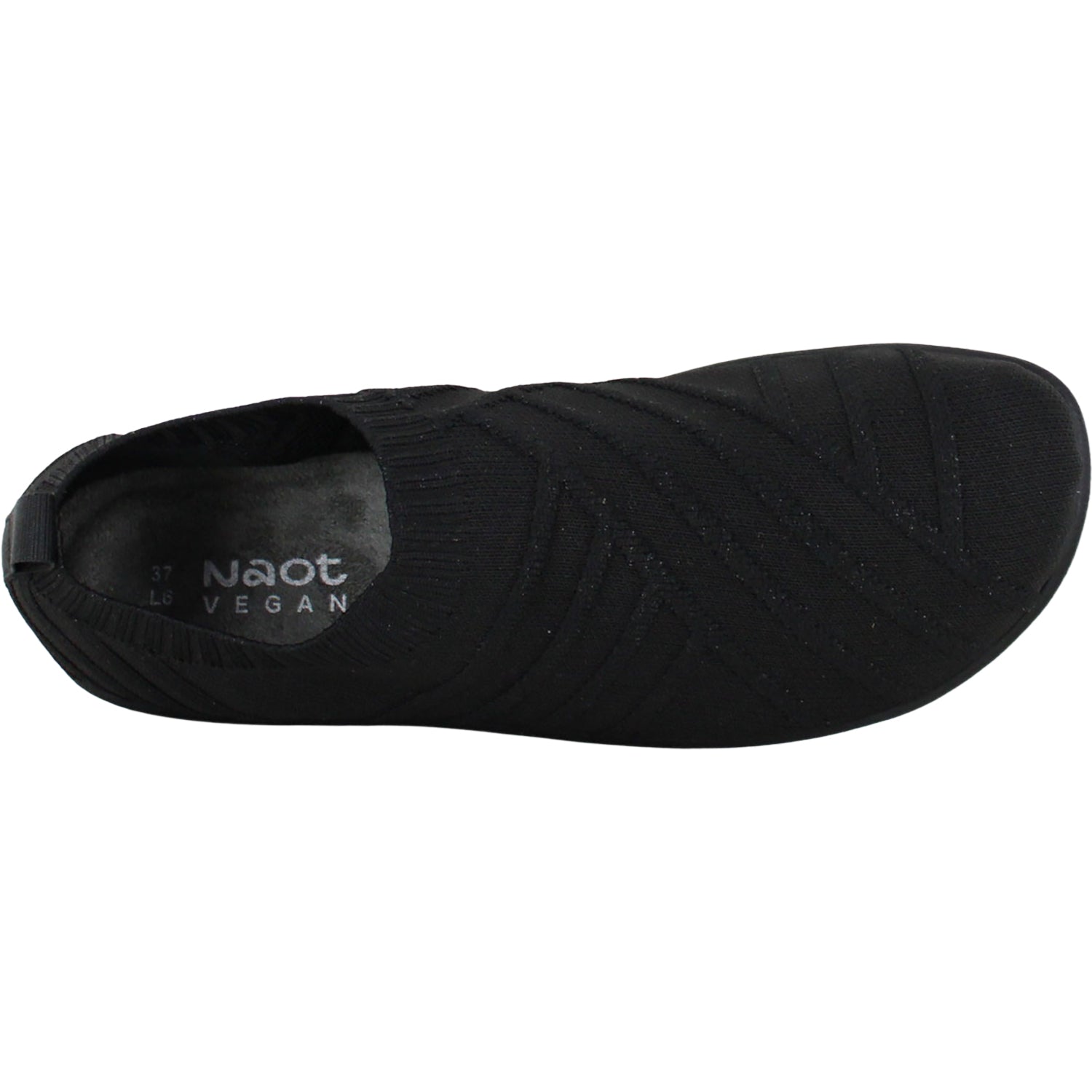 Womens Naot Naot Okahu Women's Slip Ons Black Silver Sparkle Knit Black Silver Sparkle Knit