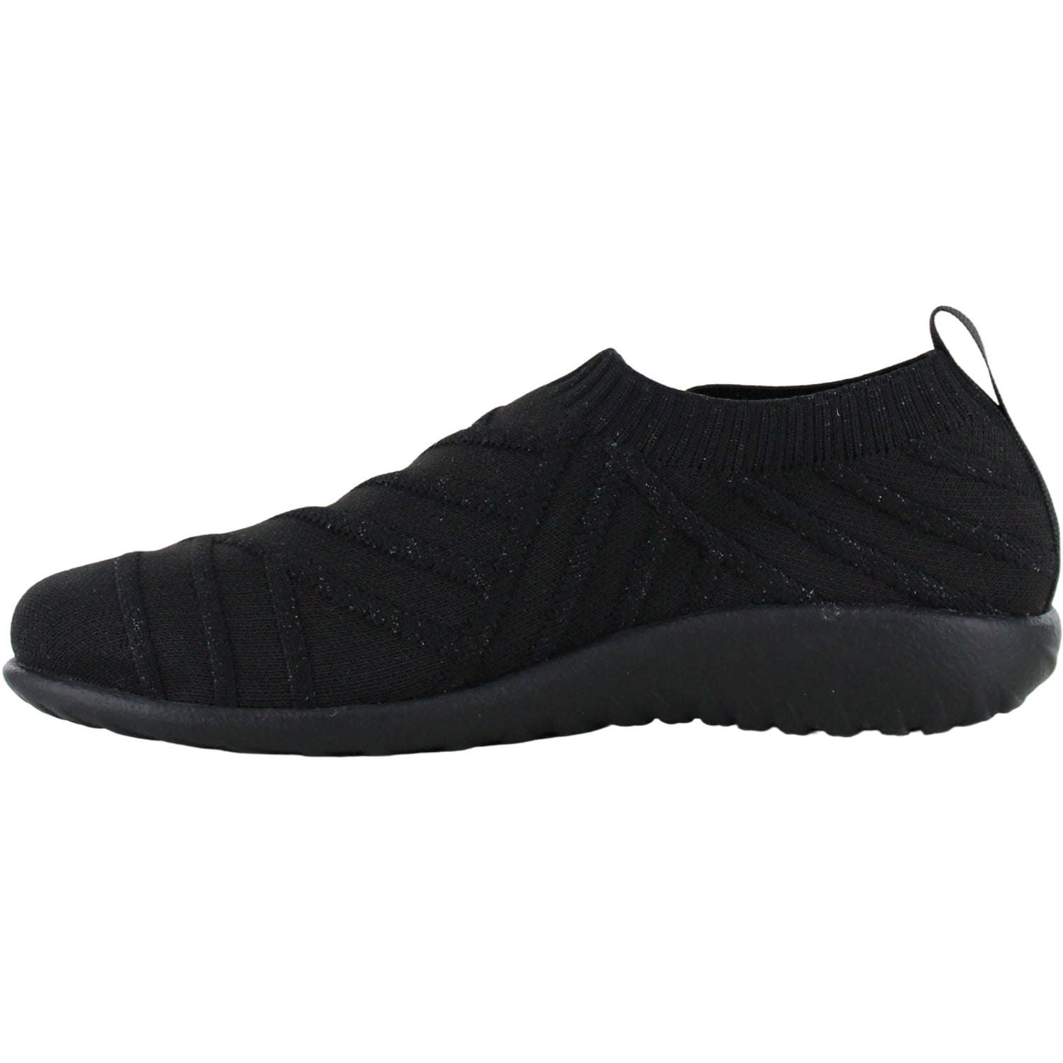 Womens Naot Naot Okahu Women's Slip Ons Black Silver Sparkle Knit Black Silver Sparkle Knit