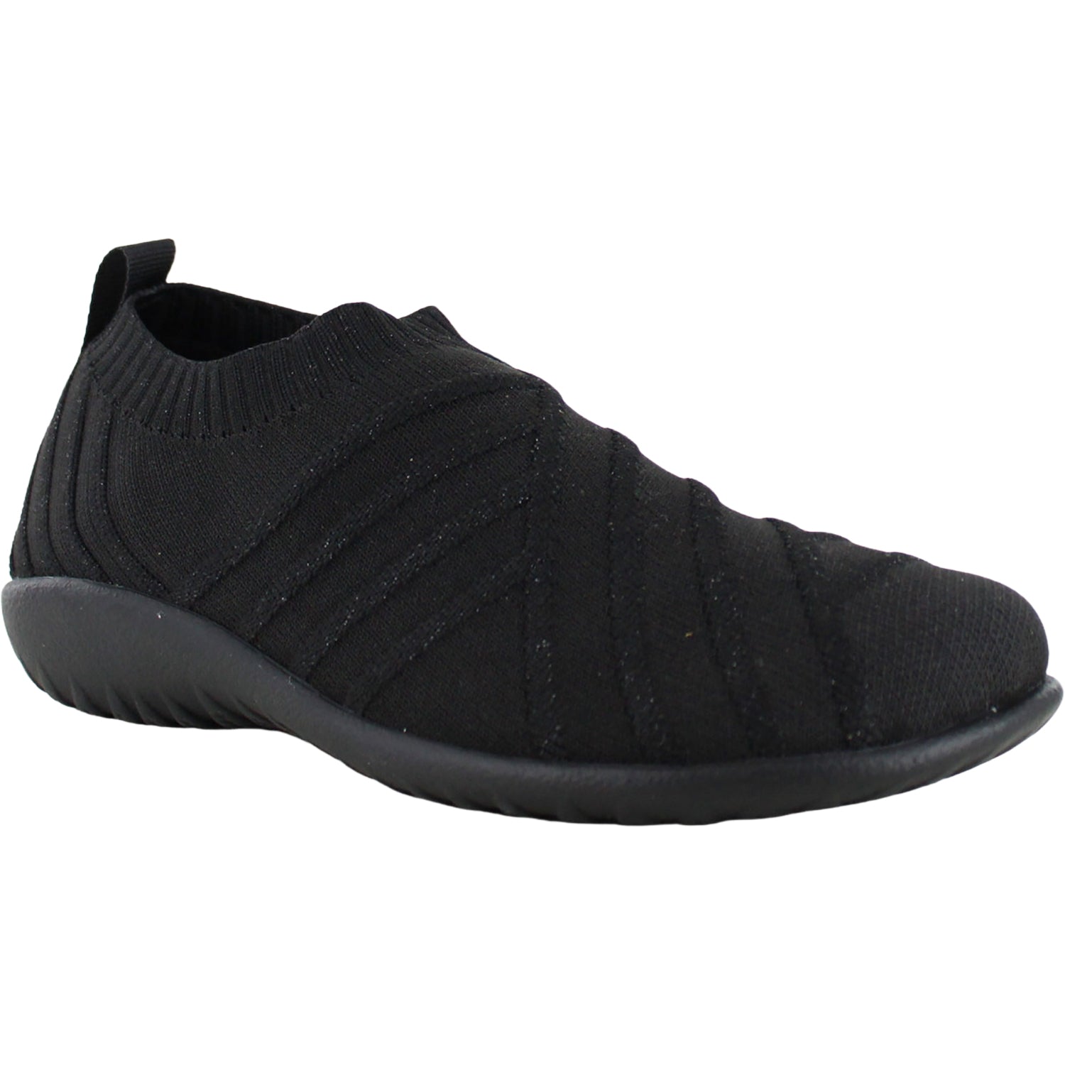 Womens Naot Naot Okahu Women's Slip Ons Black Silver Sparkle Knit Black Silver Sparkle Knit