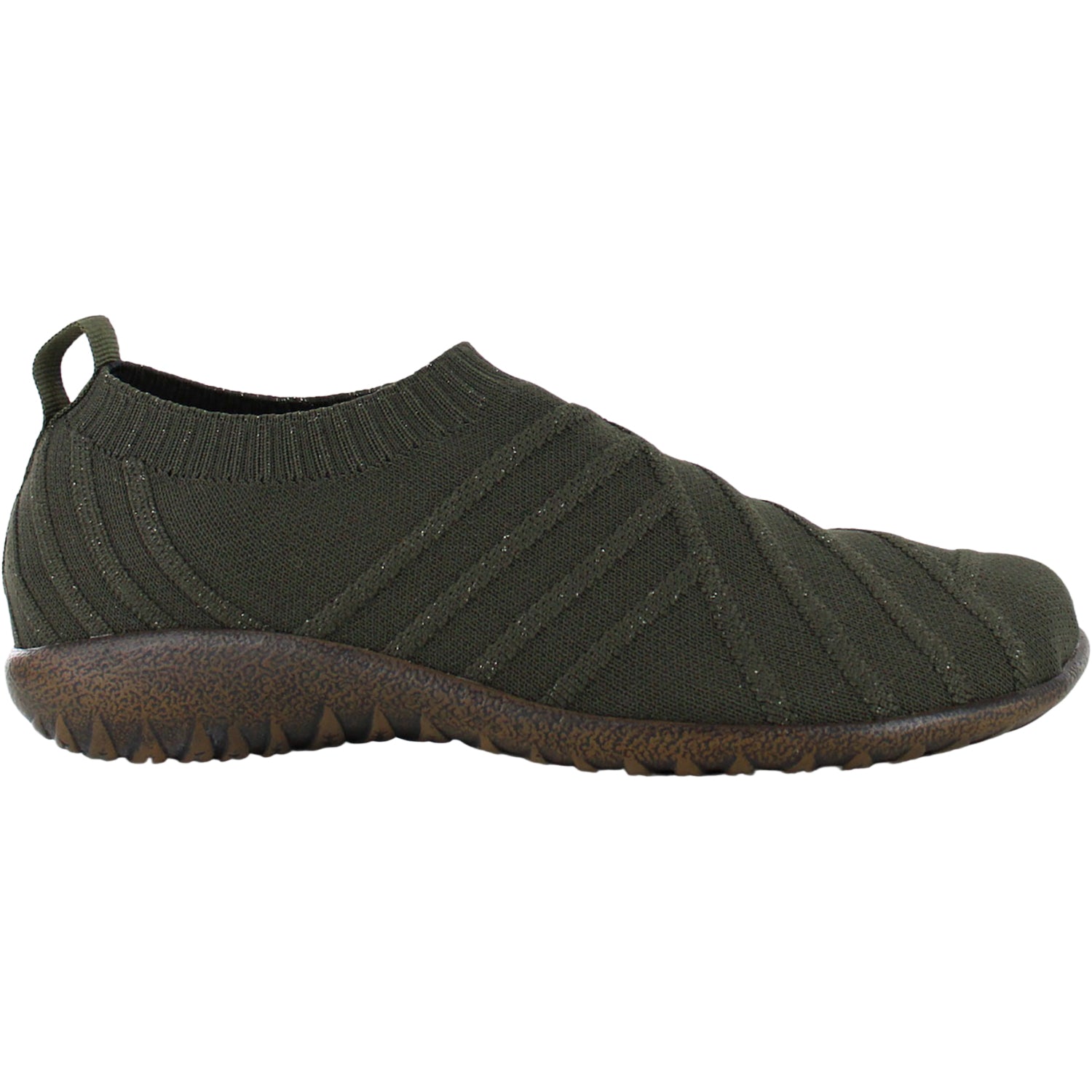 Womens Naot Naot Okahu Women's Olive Gold Sparkle Knit Olive Gold Sparkle Knit