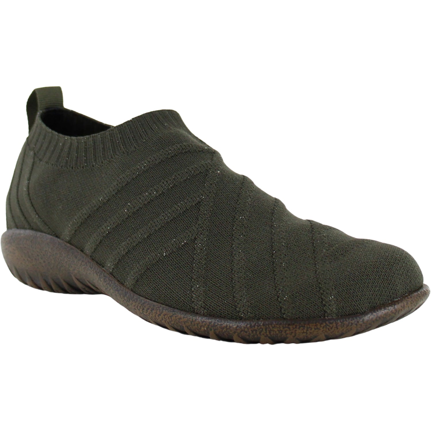 Womens Naot Naot Okahu Women's Olive Gold Sparkle Knit Olive Gold Sparkle Knit