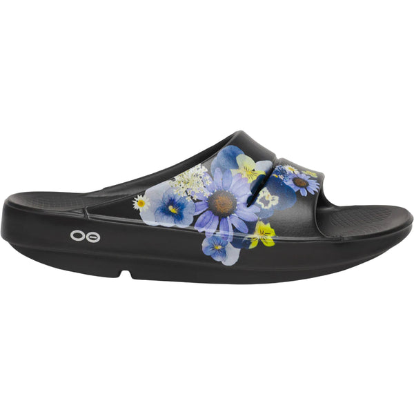 ★新品 FREAK'S STORE OOFOS OOMEGA OOAHH 24 OOFOS OOahh Limited Women's Recovery Slides Black Blossom