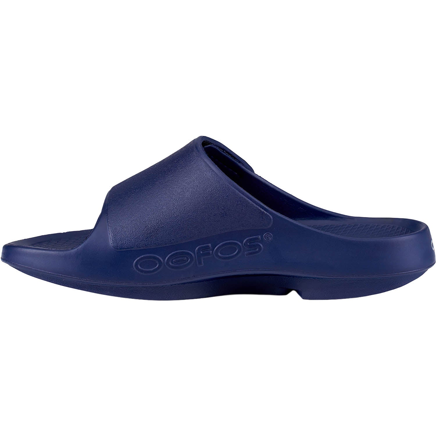 Unisex Oofos OOFOS OOahh Sport Flex Unisex Recovery Slide Sandals Navy Navy