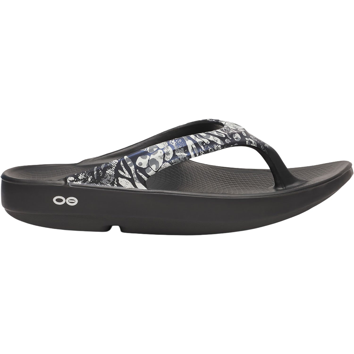 Womens Oofos Oofos OOLala Limited Women's Recovery Slide Sandals Black Combo Camo Black Combo Camo