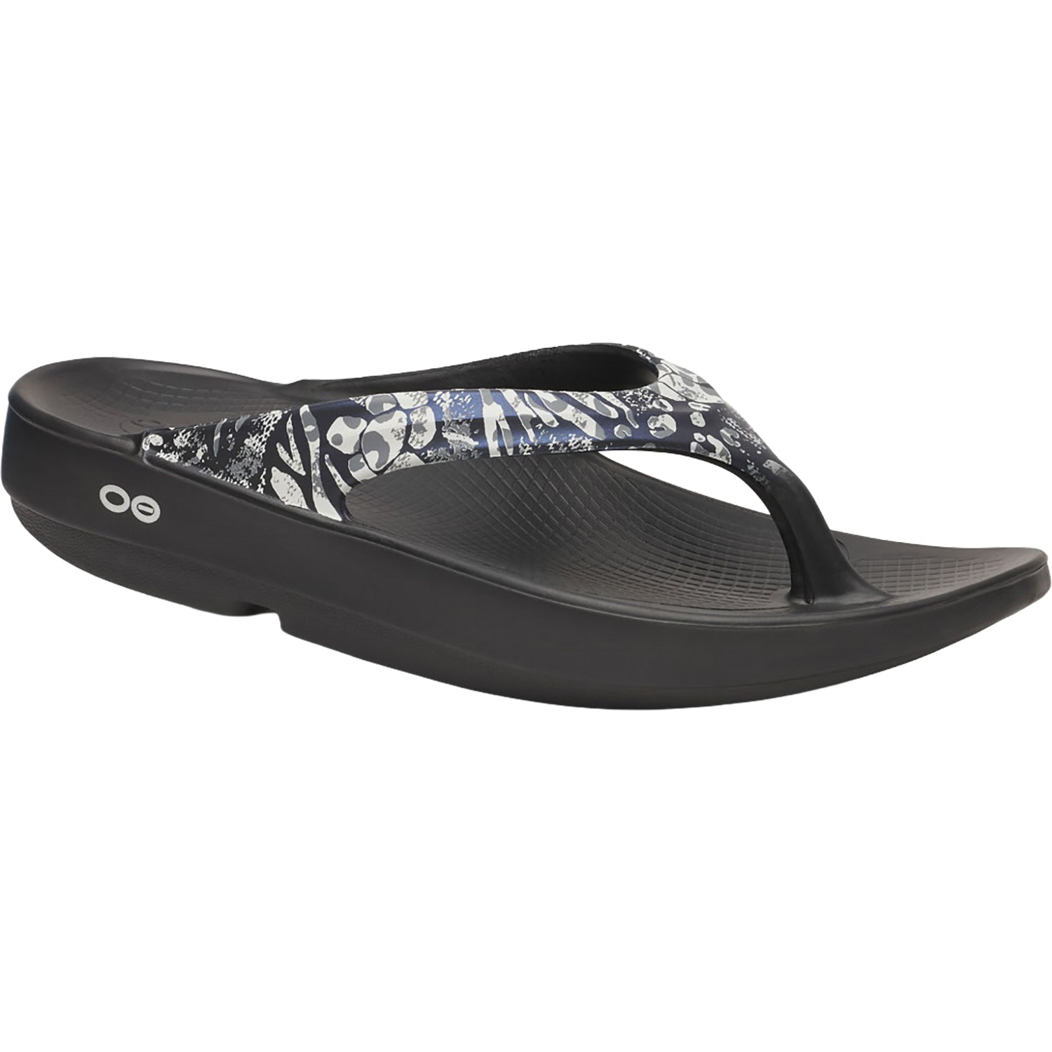 Womens Oofos Oofos OOLala Limited Women's Recovery Slide Sandals Black Combo Camo Black Combo Camo